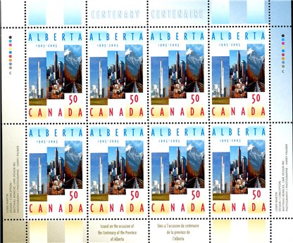 Canada SHEET#2116 - Nova Chemicals plant, Calgary's skyline, Mount Grassi (2005) 50¢ - Image 2