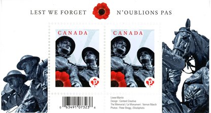 Canada Stamp #2341a - Lest We Forget (2009) 2 x (P) - Image 2