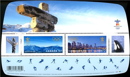 Canada Stamp #2366 - Vancouver 2010 Olympic Winter Games (2010) 2 x 57¢ - Image 2