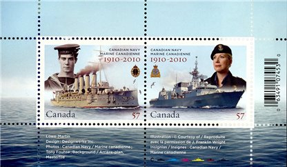 Canada Stamp #2384 - Canadian Navy Centennial (2010) 2 x 57¢ - Image 2