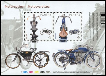 Canada Stamp #2646 - Motorcycles (2013) $1.26 - Image 2