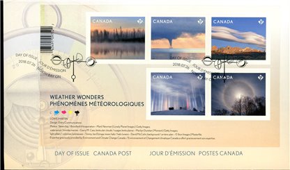 Canada OFDC#3111 - Weather Wonders (2018) $4.25 - Image 2