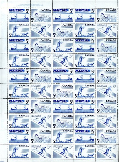 Canada SHEET#368a - Recreation Sports (1956) 4 x 5 - Image 2