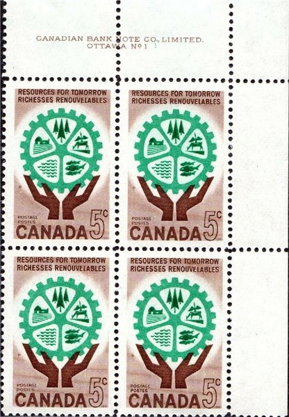 Canada PB#395 - Hands and Cogwheel (1961) 5¢ - Image 2