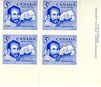 Canada PB#412 - Sir Martin Frobisher (1963) 5¢ - Image 2