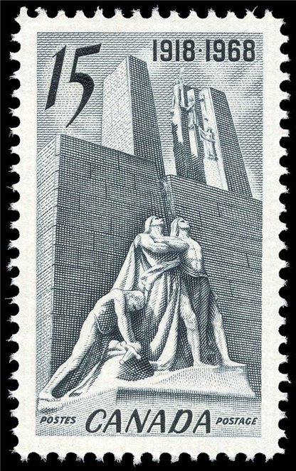 Canada Stamp #486 - Canadian Vimy Memorial, near Arras, France (1968) 15¢ - Image 2