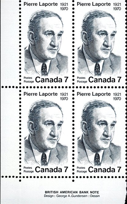 Canada PB#558 - Pierre Laporte (1971) 7¢ - Image 2