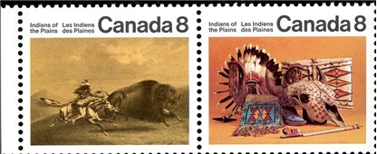 Canada Stamp #563b - Plains Indians (1972) 2x8¢ - Image 2