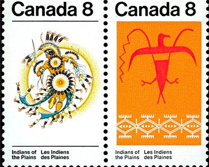 Canada Stamp CB#565B - Plains Indians (1972) 4 x 8¢ - Image 2