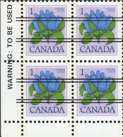 Canada Stamp #705XX - Bottle Gentian (1977) 1¢ - PRECANCELLED - Image 2