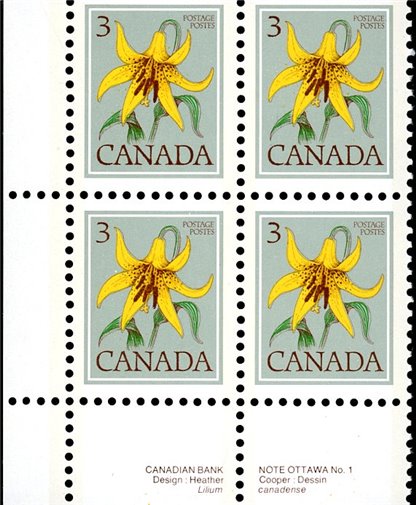 Canada CB#708XX - Canada Lily (1977) 3¢ - PRECANCELLED - Image 2