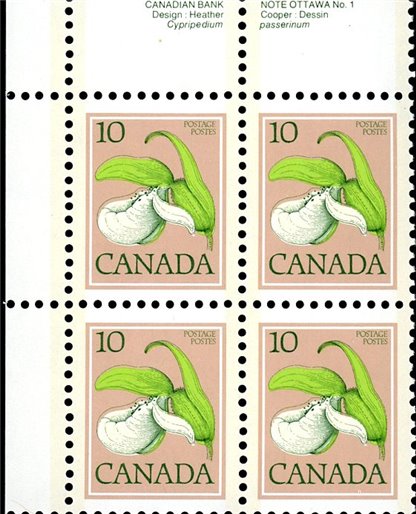 Canada PB#711 - Lady's Slipper (1977) 10¢ - Image 2