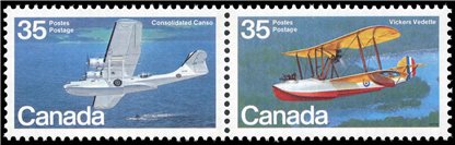 Canada Stamp #846a - Aircraft-Flying Boats (1979) 2 x 35¢ - Image 2