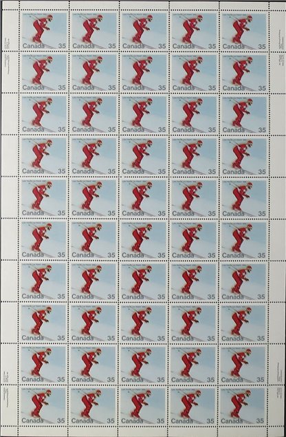 Canada SHEET#848 - Downhill Skier (1980) 35¢ - Image 2