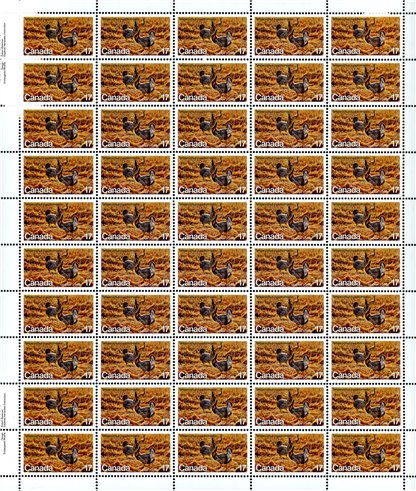 Canada SHEET#854 - Greater Prairie Chicken (1980) 17¢