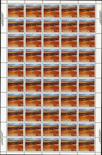 Canada SHEET#863 - Wheat Fields, Estlin, SK (1980) 17¢ - Image 2