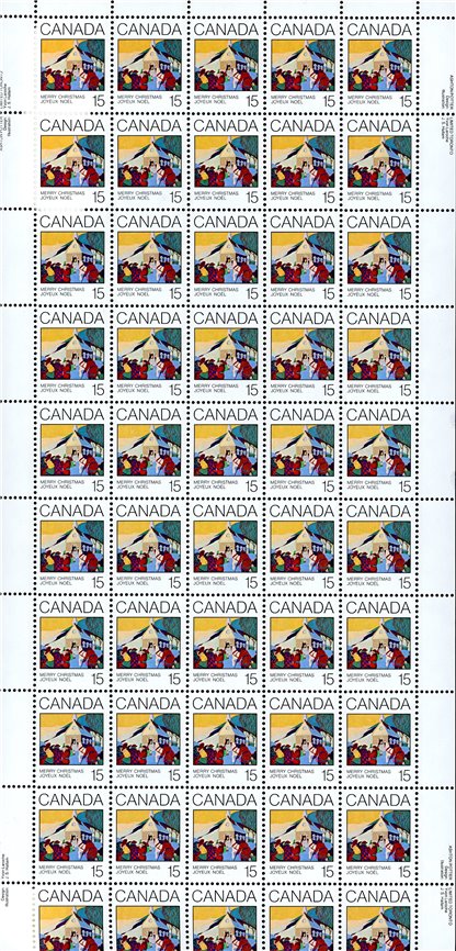 Canada SHEET#870 - Christmas Morning (1980) 15¢