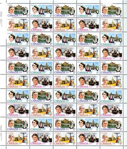 Canada SHEET#882a - Canadian Feminists (1981) 50x 17¢