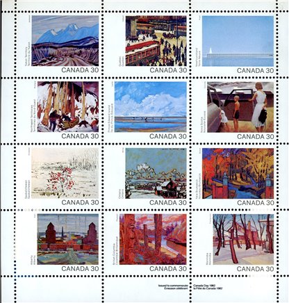 Canada Stamp #966a - Canada Day (1982) 12 x 30¢ Pane of 12