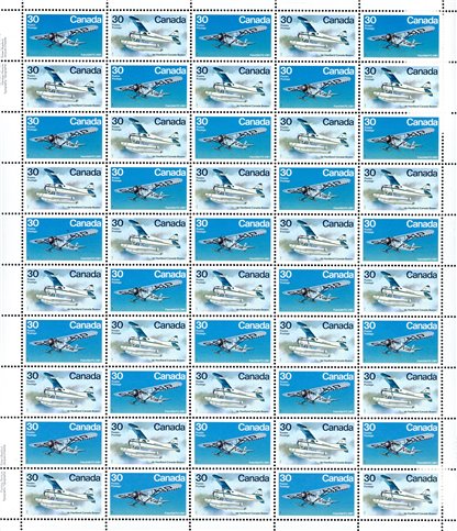 Canada Stamp #970a - Bush Aircraft (1982) 2 x 30¢ - Image 2