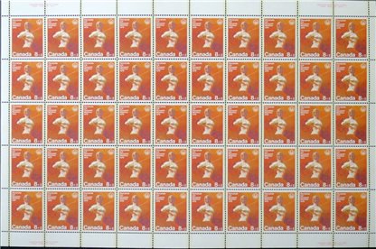 Canada SHEET- Semi-Postal #B7 - Fencing (1975) 8¢ + 2¢ - Image 2