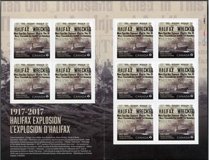 Canada Stamp Booklet - #BK685 Halifax Explosion (2017) 10 x P (85¢) - Image 2