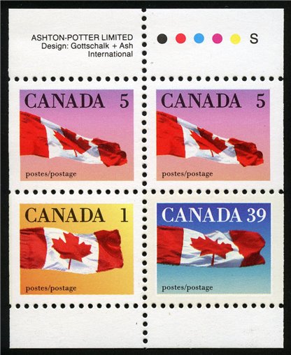 RARE Canada Stamp Booklet - #BK111A (1990) 1¢ + 2 x 5¢ + 39¢ (12.5 x 13 perf) - Image 3