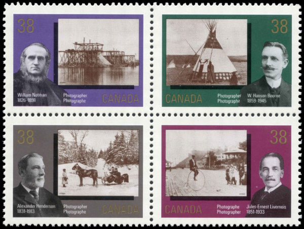 Canada Stamp #1240a - Canadian Photography (1989) 4 x 38¢ Se-tenant block (1237-1240)