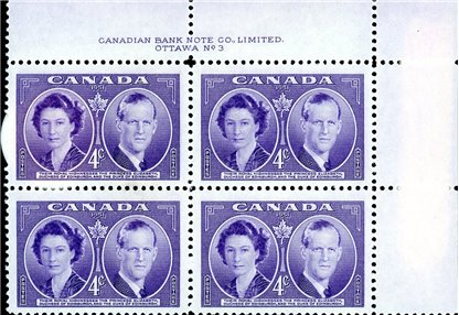 Canada PB#315 - Duchess and Duke of Edinburgh (1951) 4¢ - Image 2