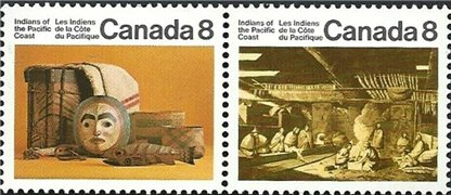 Canada Stamp #571ai - Pacific Coast Indians (1974) 2 x 8¢ - Image 2