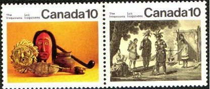 Canada Stamp #579ai - Iroquoian Indians (1976) 2 x 10¢ - Image 2