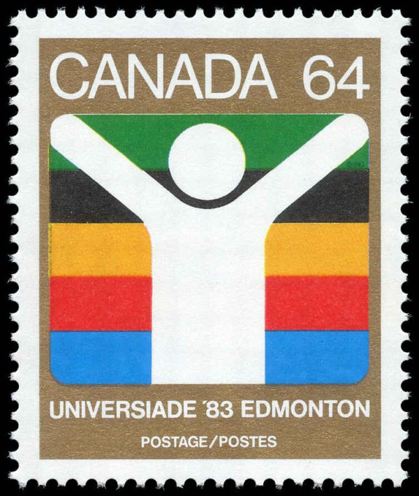 Canada Stamp #982 - Universiade Edmonton Symbol (1983) 64¢