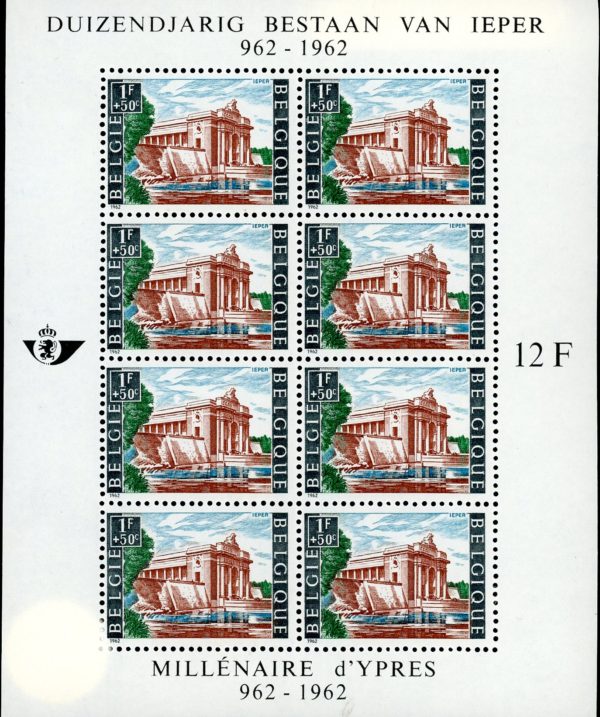 BELGIUM - MNH - SHEET 8 - SCOTT # B730 - Millennium of the city of Ypres.