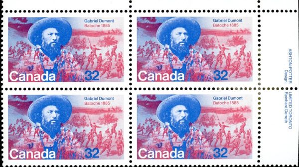 Canada Stamp PB#1049 - Dumont and Battle of Batoche (1985) 32¢