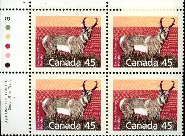 Canada Stamp PB#1172 - Pronghorn (1990) 45¢