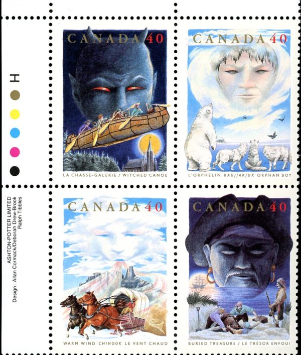 Canada Stamp PB#1337a - Canadian Folklore-2 (1991)