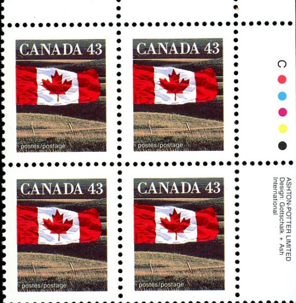 Canada PB#1359 - Flag over Field (1994) 43¢