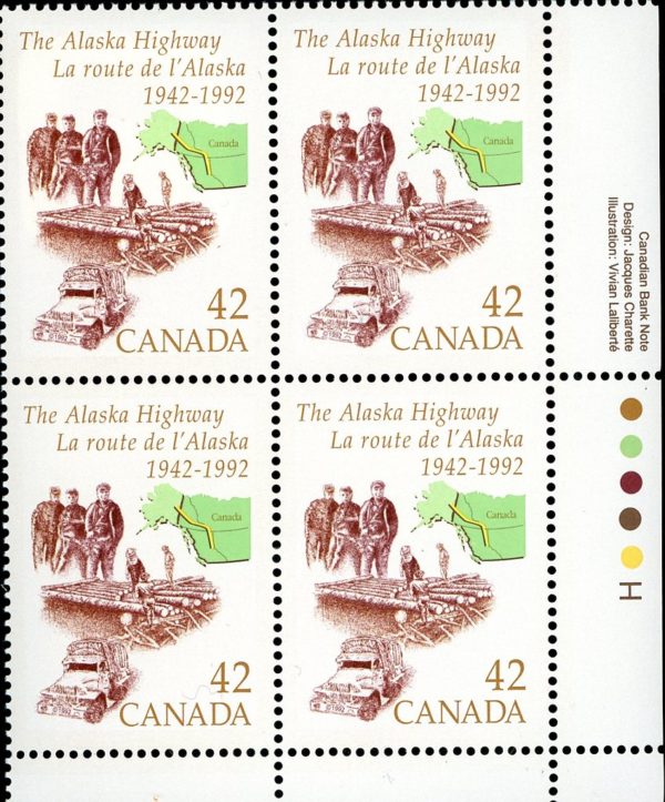 Canada Stamp PB#1413 - Map and vehicle (1992) 42¢