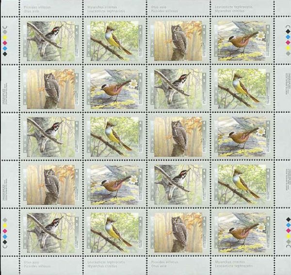 Canada Stamp SHEET#1713a - Birds of Canada - 3 (1998)