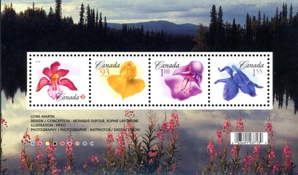 Canada Stamp #2194 - Flower Definitives-Souvenir sheet (2006) 1 x (P), 1 x 93¢, 1 x $1.10, 1 x $1.55 Souvenir sheet of 4