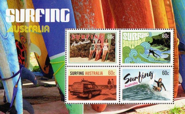 Australia Stamps Sc#3861d -(2013) - Surfing Australia S-Sheet of 4