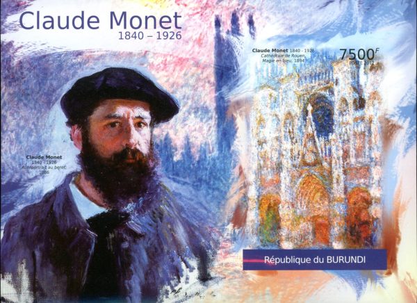 Burundi Stamp Sc#1049 (2012) - S/Sheet of 1 (imperf) - Paintings by Claude Monet 7500f