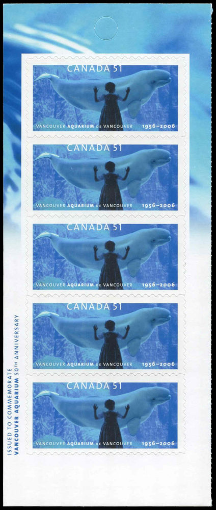 Canada Stamp Booklet - #BK330 - Child viewing beluga whale (2006) 10 x 51¢ - Image 2