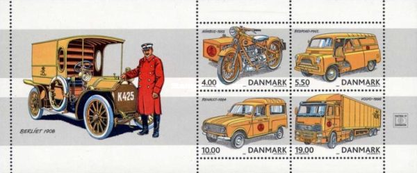 Denmark Sc#1233a - 2002 - Old post Vehicles - Booklet with 2 panes - Image 2