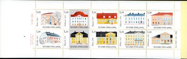 Finland Stamp Sc#672 -(1982) - booklet - Manor Houses - Image 2