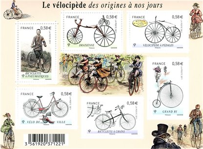 France Stamp Sc#4041 - 2011 - S/Sheet - Bicycles