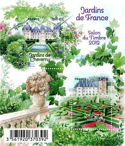 France Stamp Sc#4073 - 2011 - S/Sheet -Gardens