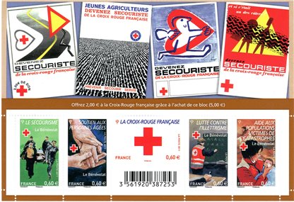 France Stamp Sc#B722 - 2011 - S/Sheet - Red Cross