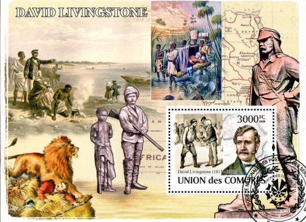 Comoro Islands Stamps Sc#1060 - (2008) - S/Sheet - David Livingstone - Cancelled