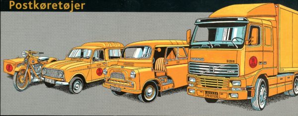 Denmark Sc#1233a - 2002 - Old post Vehicles - Booklet with 2 panes